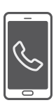 ikona oprava nefunkčního sluchátka mobilního telefonu servis