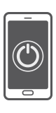 ikona servis tlačítko on/off vypínání zapínání mobilního telefonu